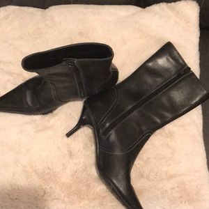 Black zip little more than ankle theater boots